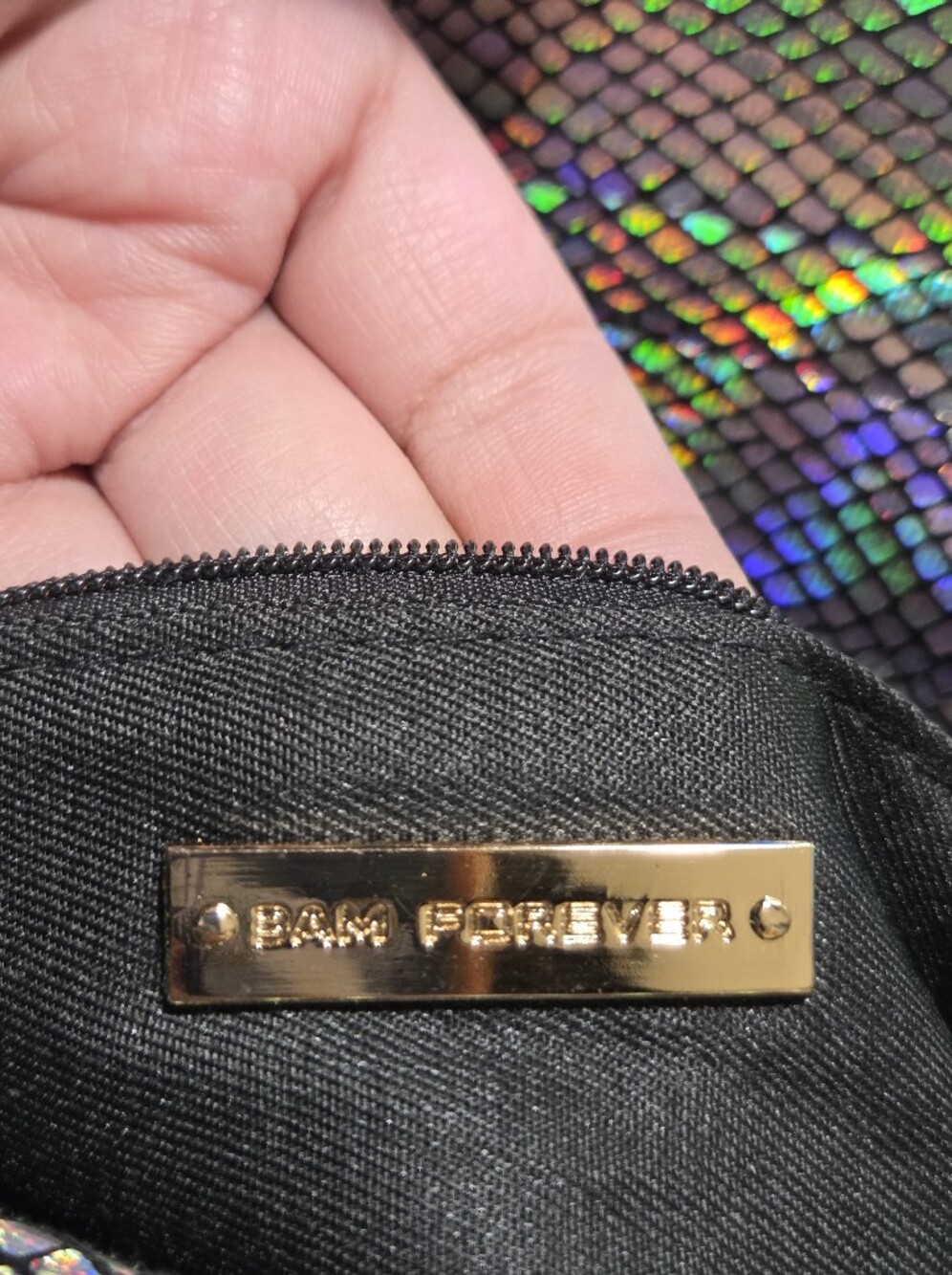 Hello 3am Iridescent Holographic Envelope Clutch - Multicolor - Picture 8 of 12